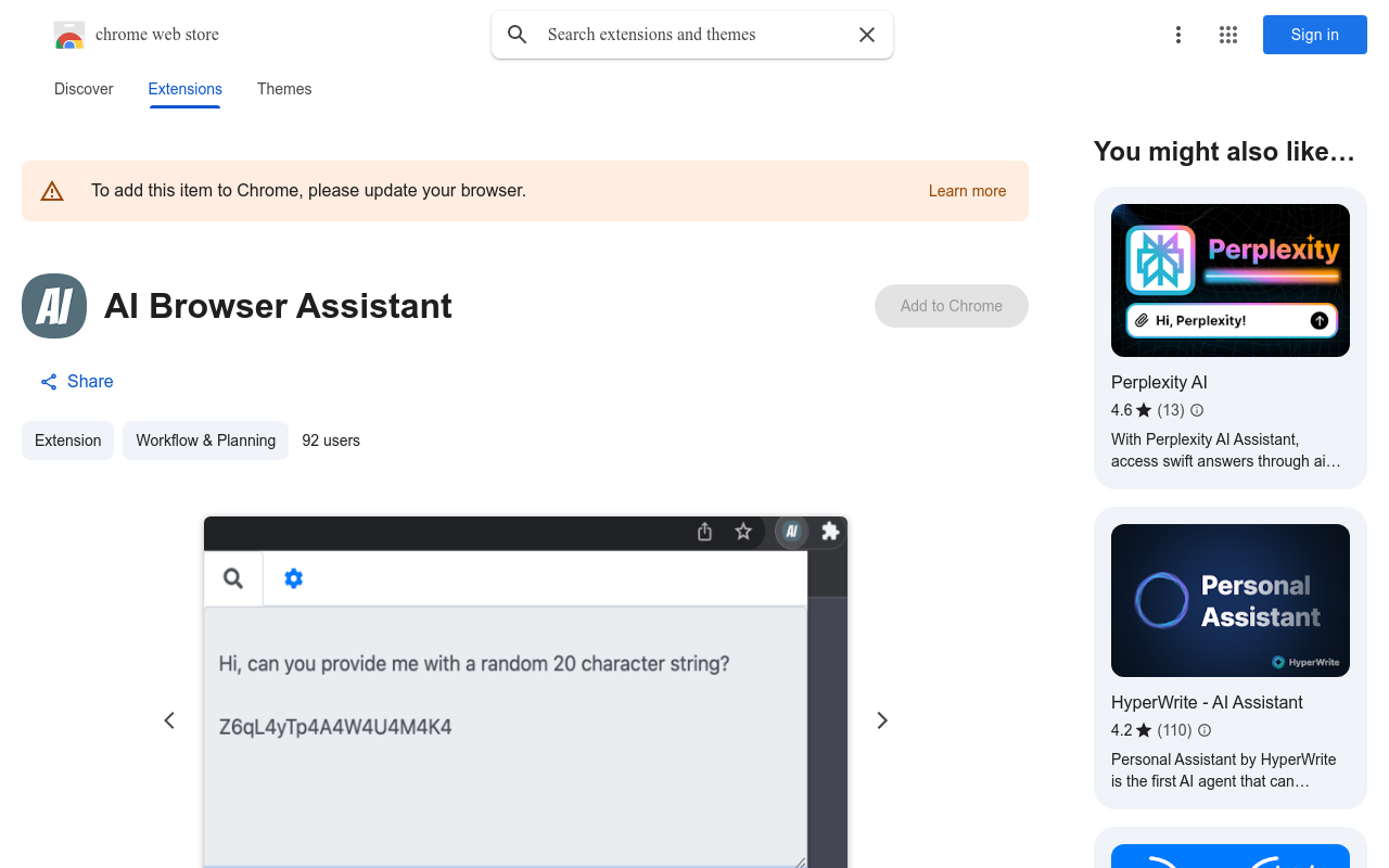 AI Browser Assistant