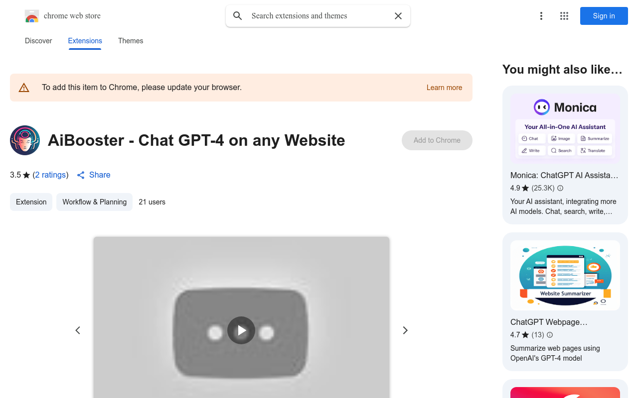 AiBooster - Chat GPT-4 on any Website