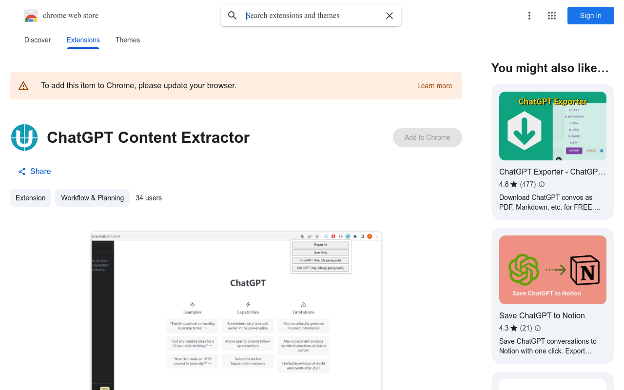 ChatGPT Content Extractor