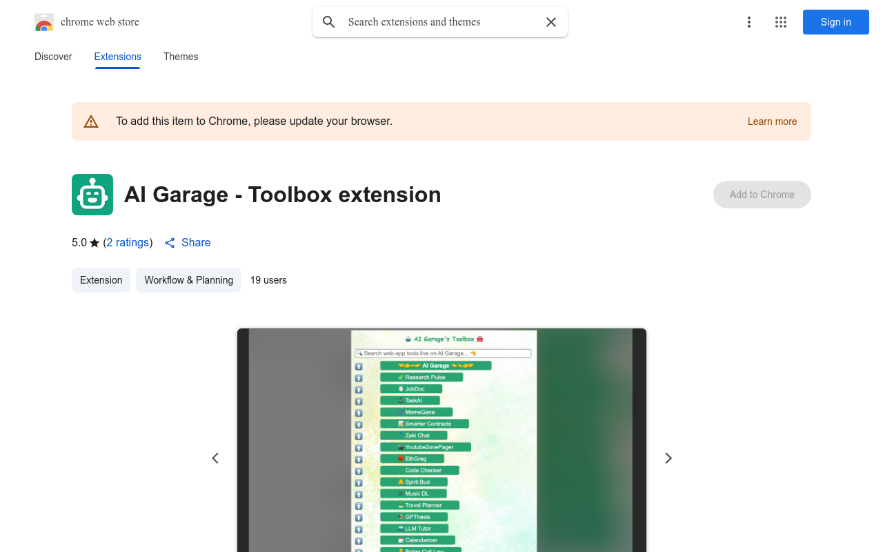 AI Garage - Toolbox extension