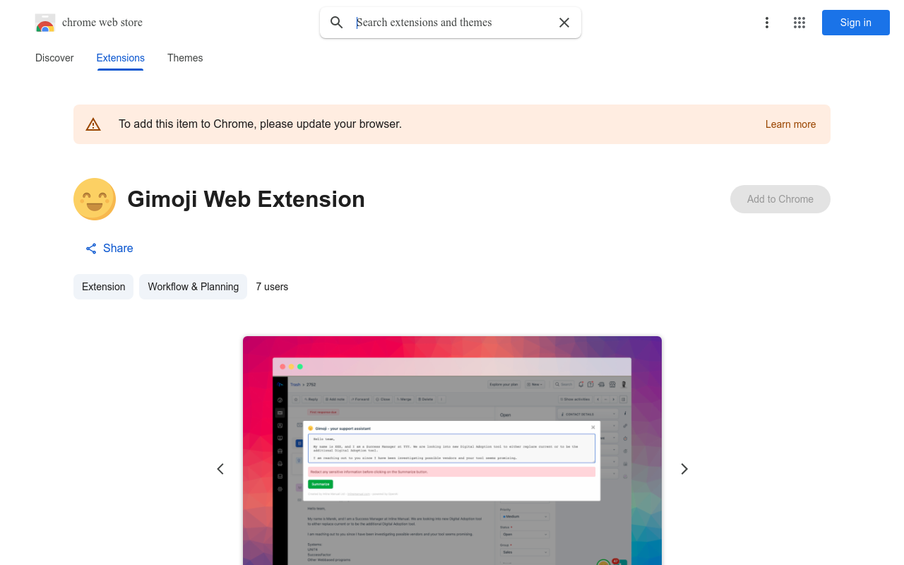 Gimoji Web Extension