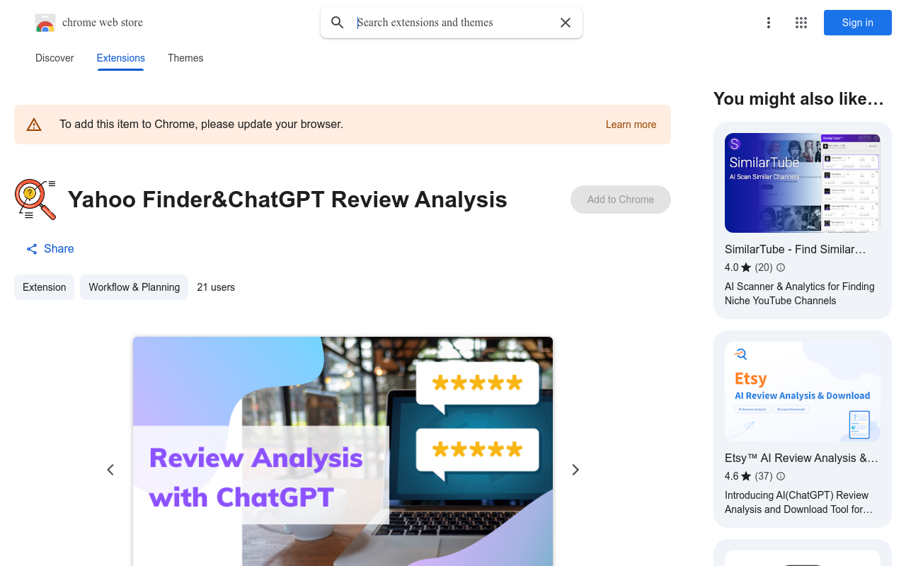 Yahoo Finder&ChatGPT Review Analysis