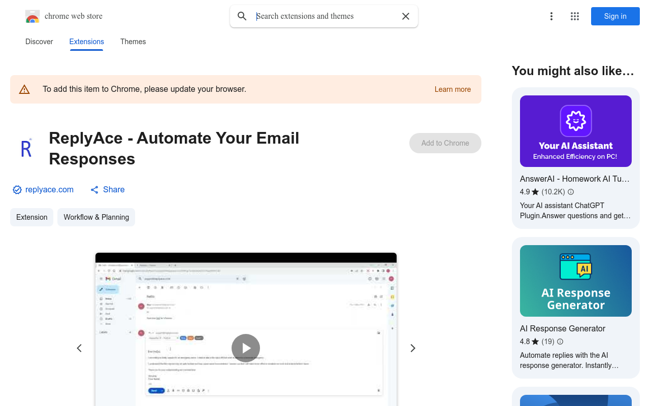 ReplyAce - Automate Your Email Responses