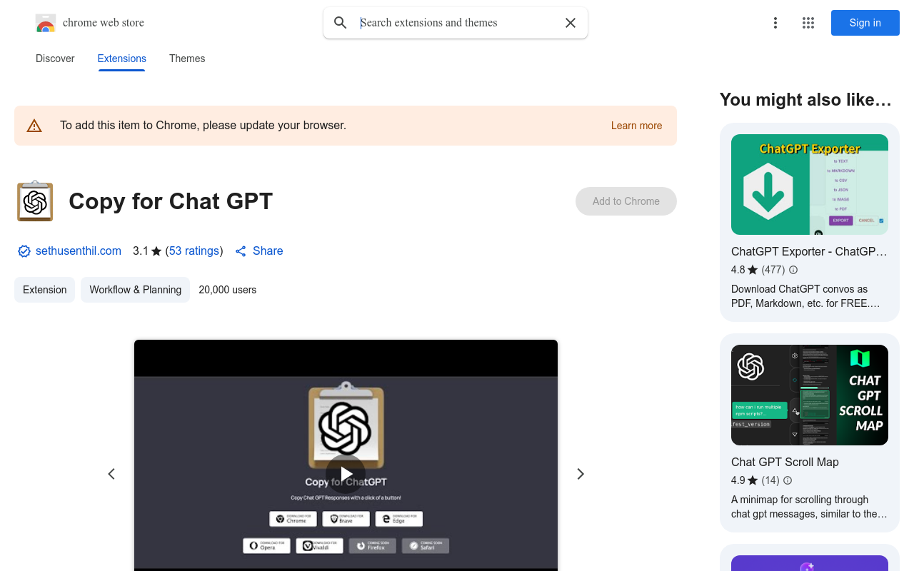 Copy for Chat GPT