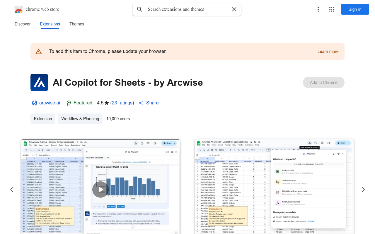 AI Copilot for Sheets - by Arcwise