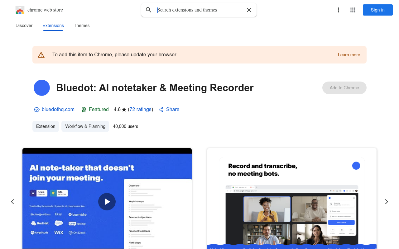 Bluedot: AI Meeting Recorder & Notetaker