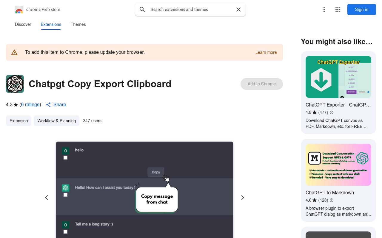 Chatpgt Copy Export Clipboard