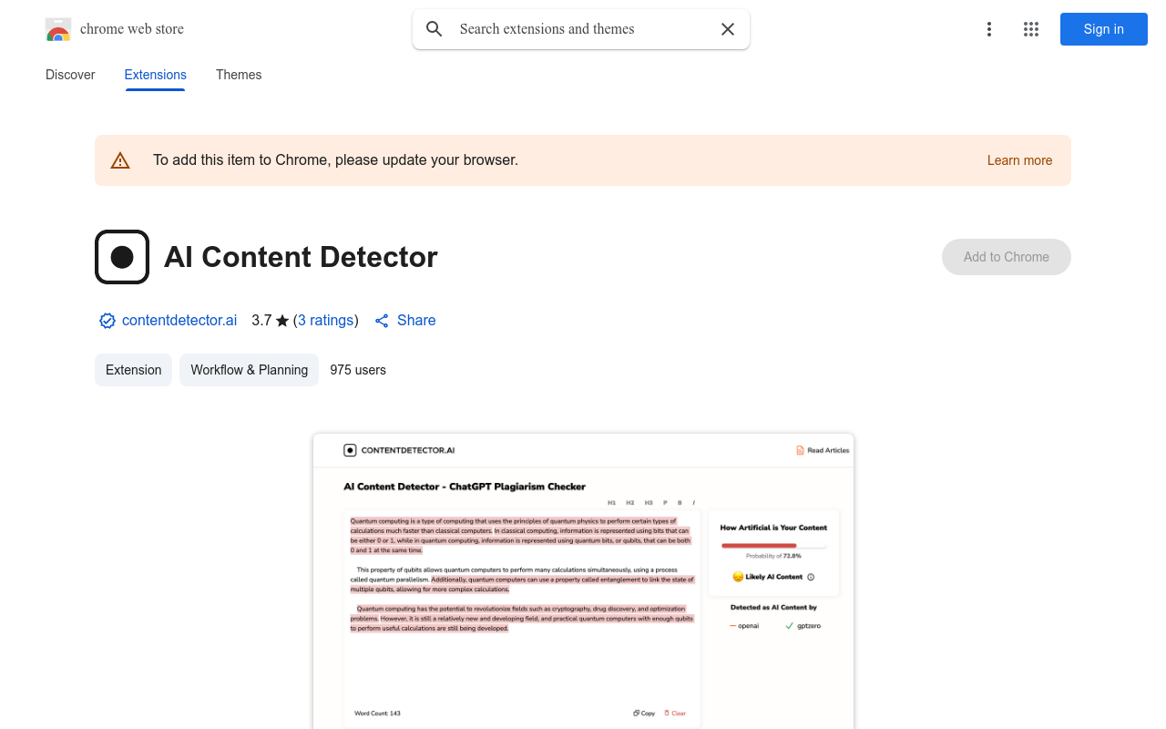 AI Content Detector Extension
