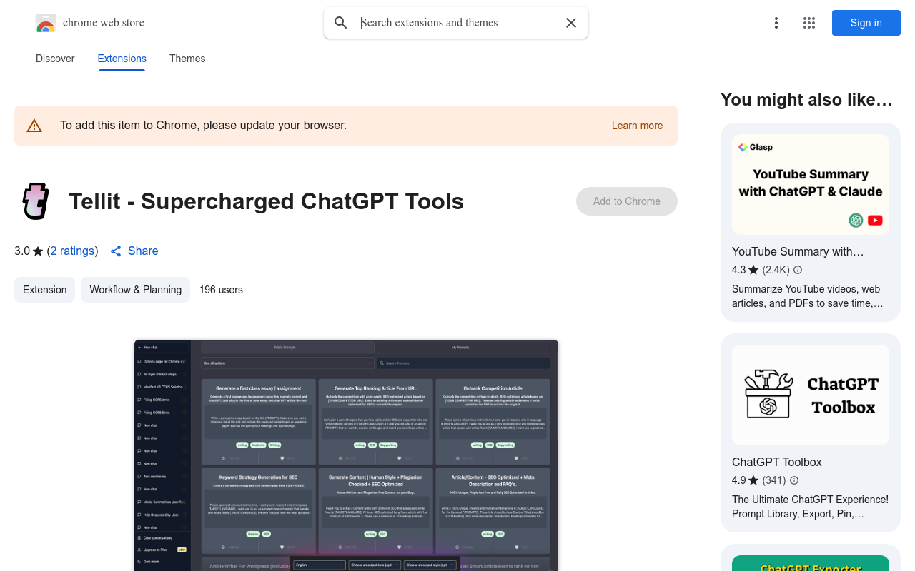 Tellit - Supercharged ChatGPT Tools