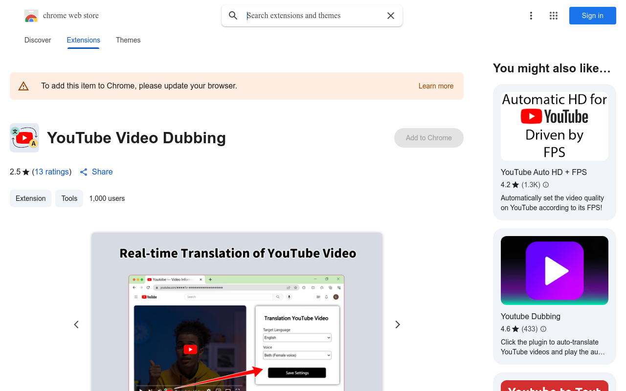Dubbing and Translation for YouTube
