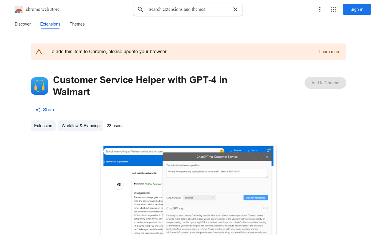 Customer Service Helper with GPT-4 in Walmart