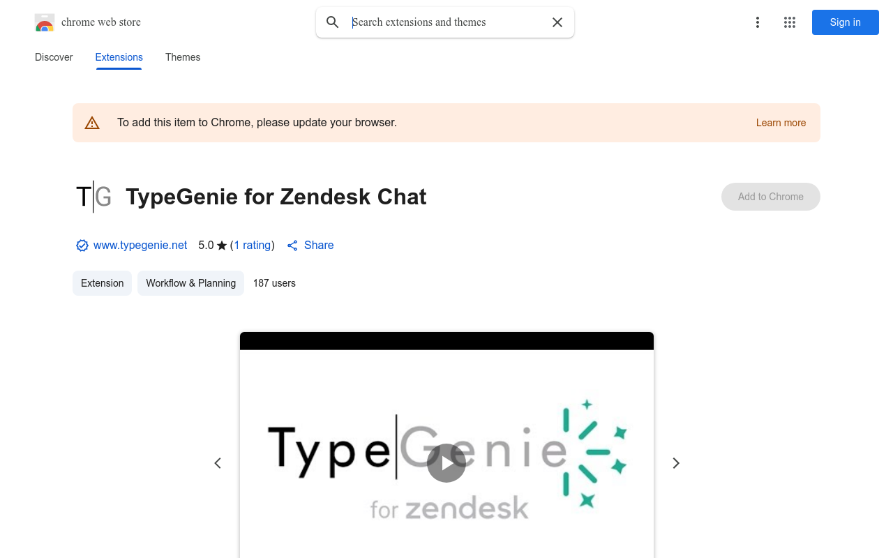 TypeGenie for Zendesk Chat