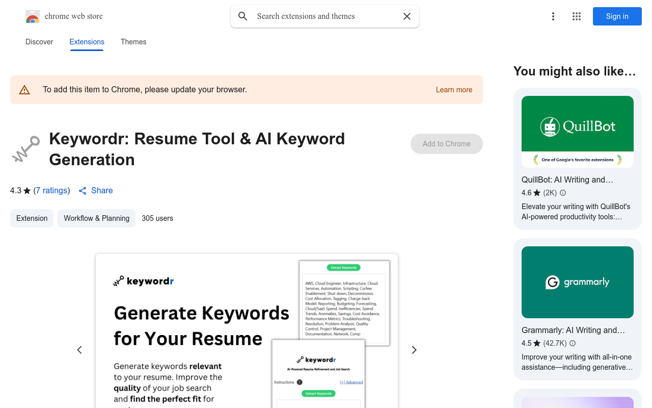 Keywordr: Resume Tool & AI Keyword Generation