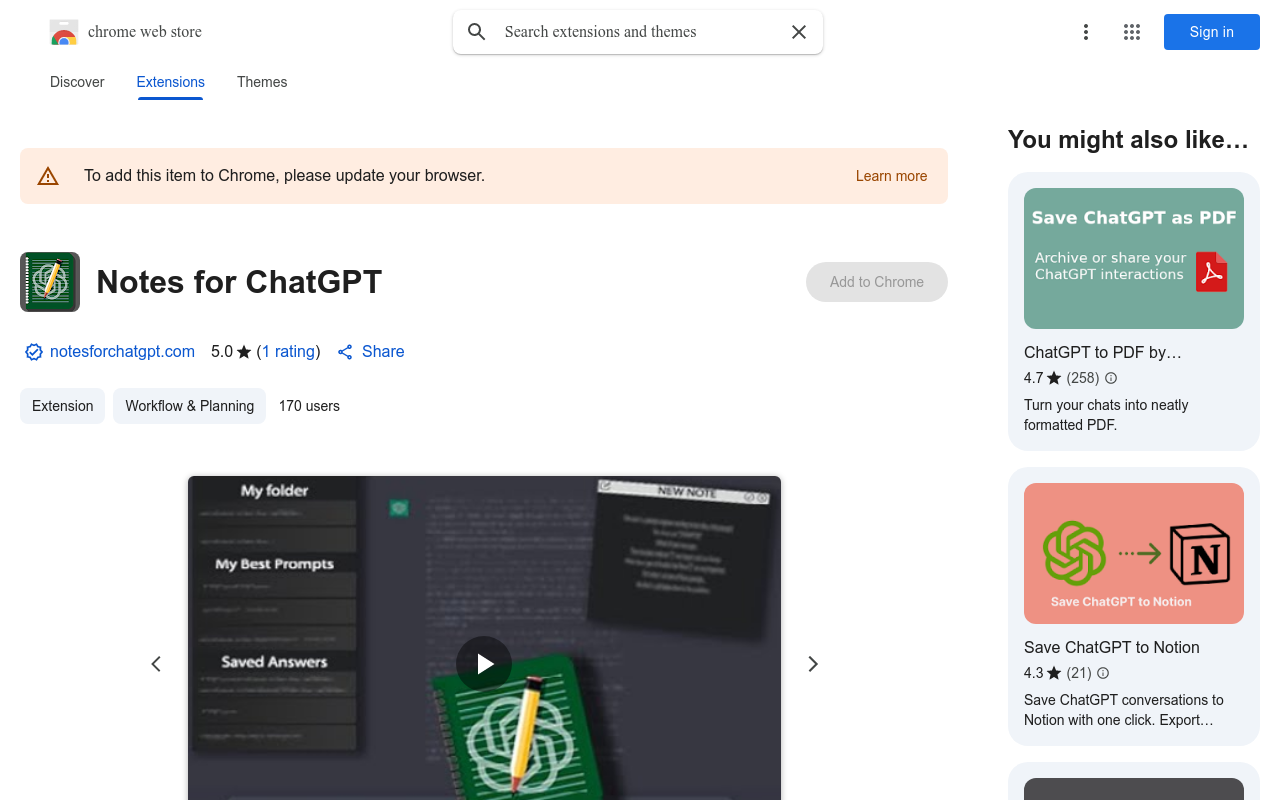 Notes for ChatGPT