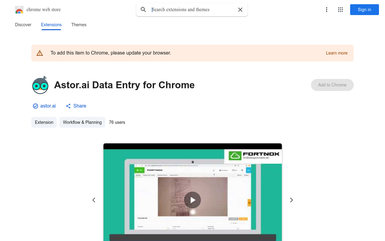 Astor.ai Data Entry for Chrome