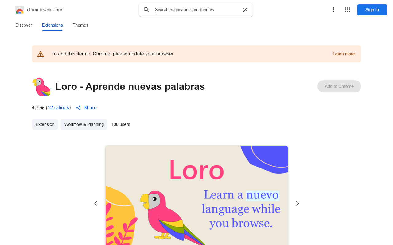 Loro - Aprende nuevas palabras
