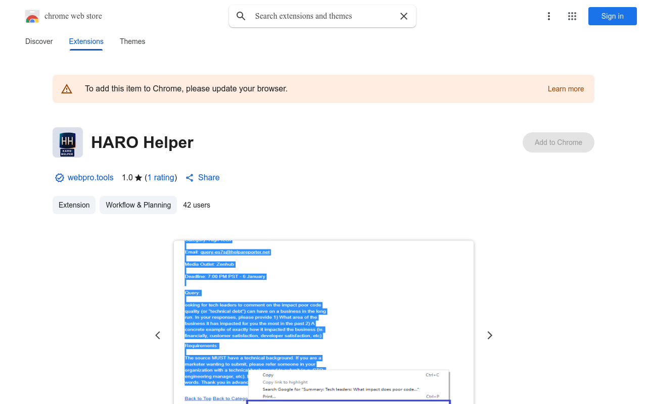 HARO Helper