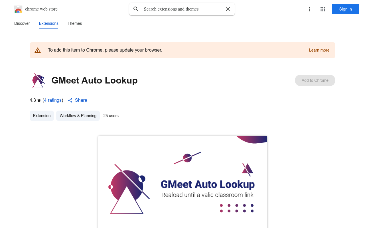 GMeet Auto Lookup