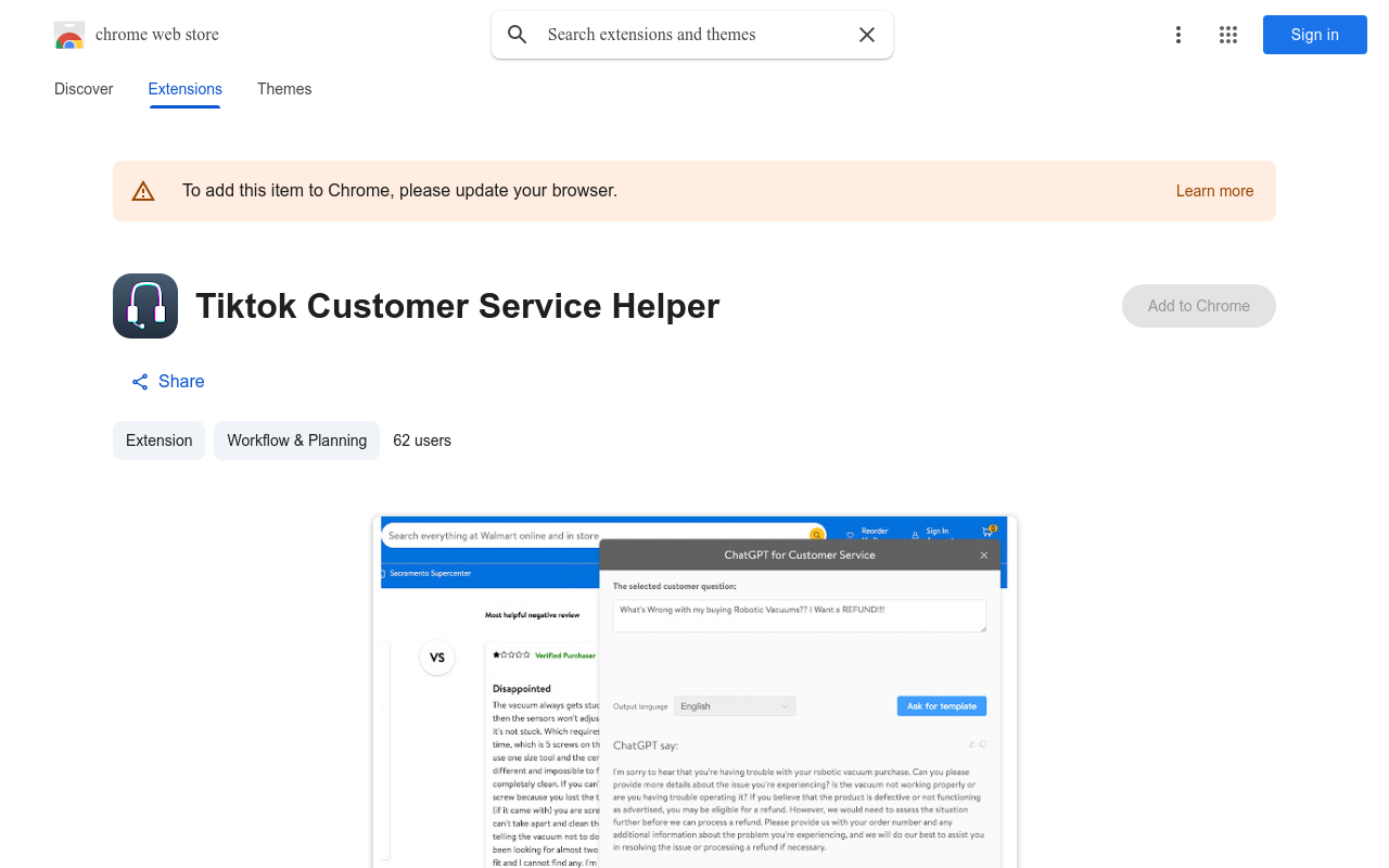 Tiktok Customer Service Helper