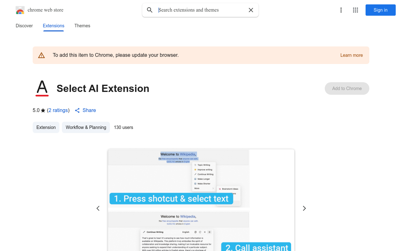 Select AI Extension