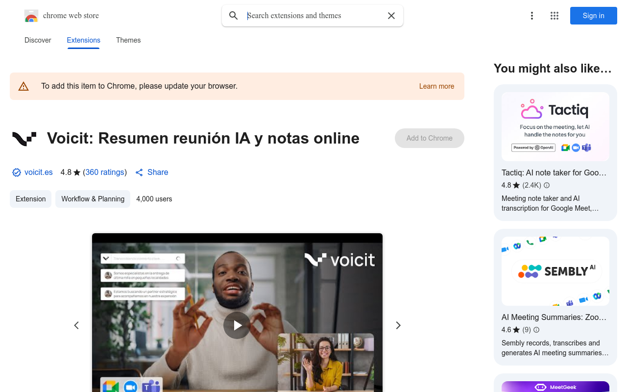 Voicit: Resumen reunión IA y notas online