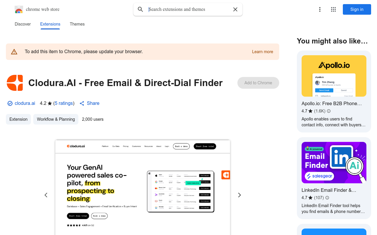 Clodura.AI - Free Email & Direct-Dial Finder