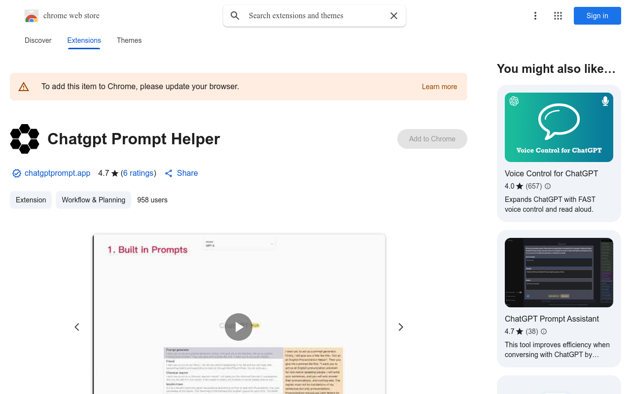 Chatgpt Prompt Helper