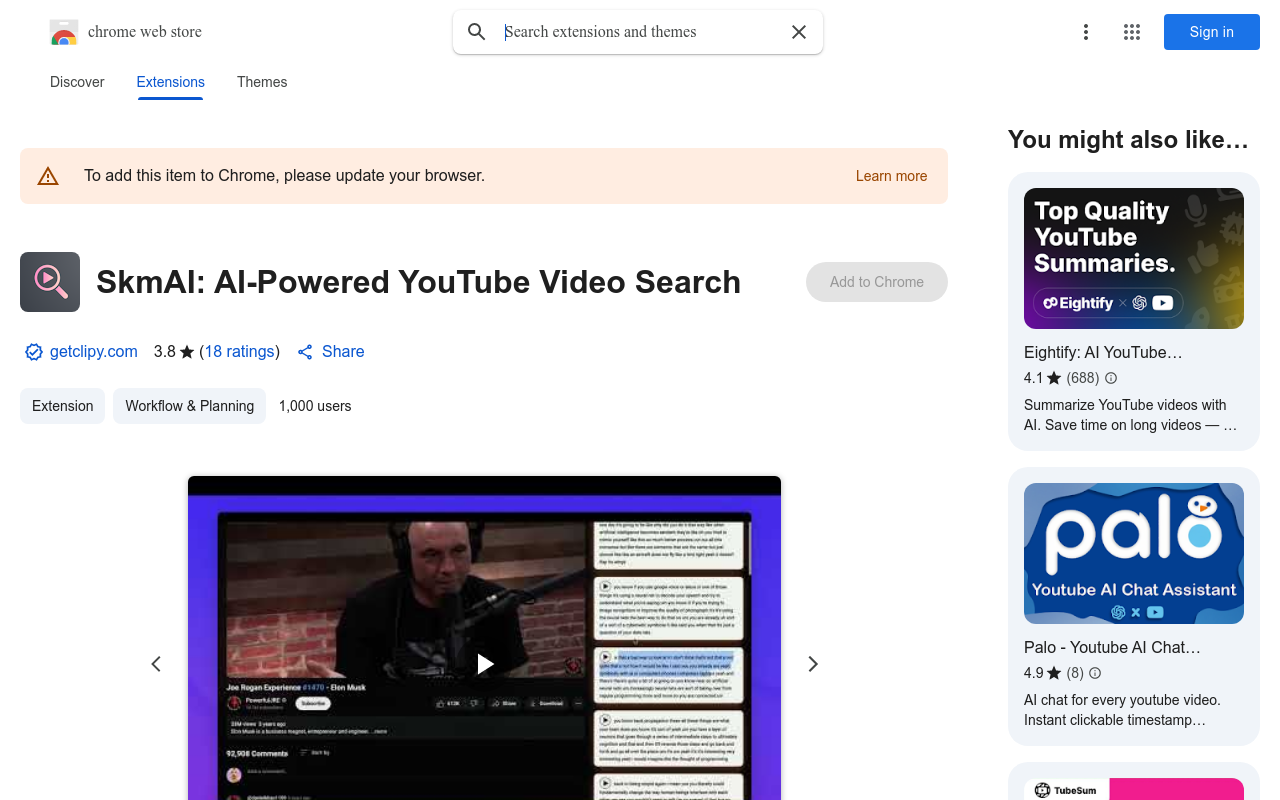 Clipy: AI-Powered YouTube Video Search