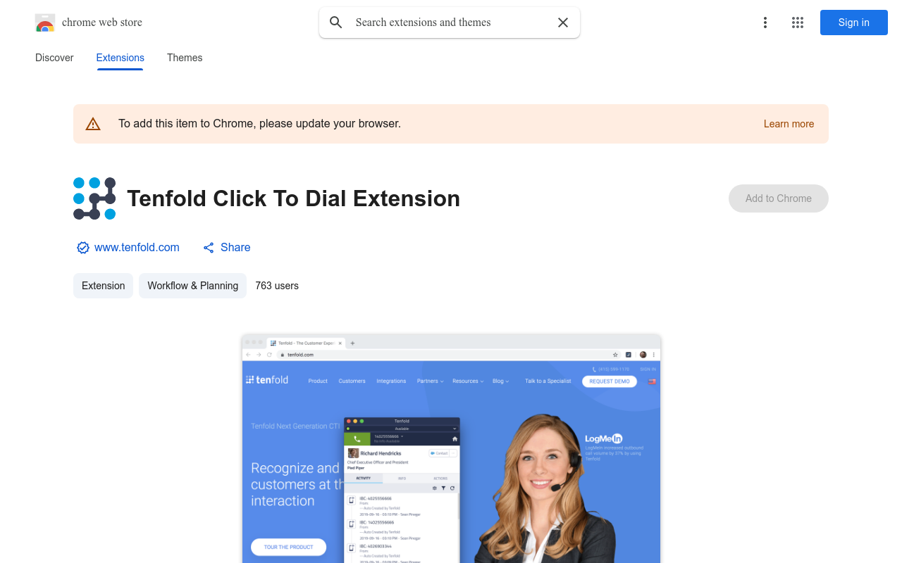 Tenfold Click To Dial Extension