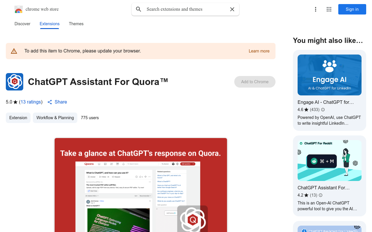 ChatGPT Assistant For Quora™