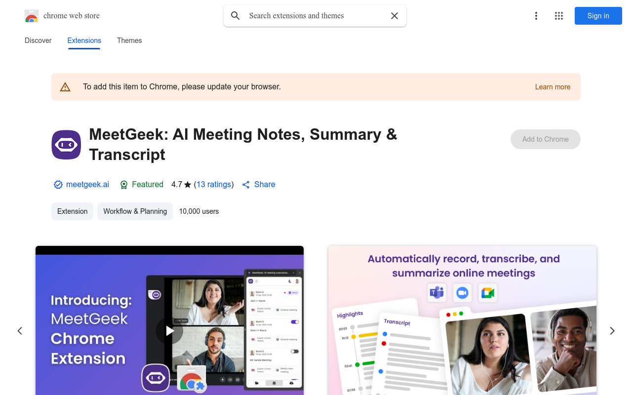 MeetGeek: AI meeting summaries and transcription