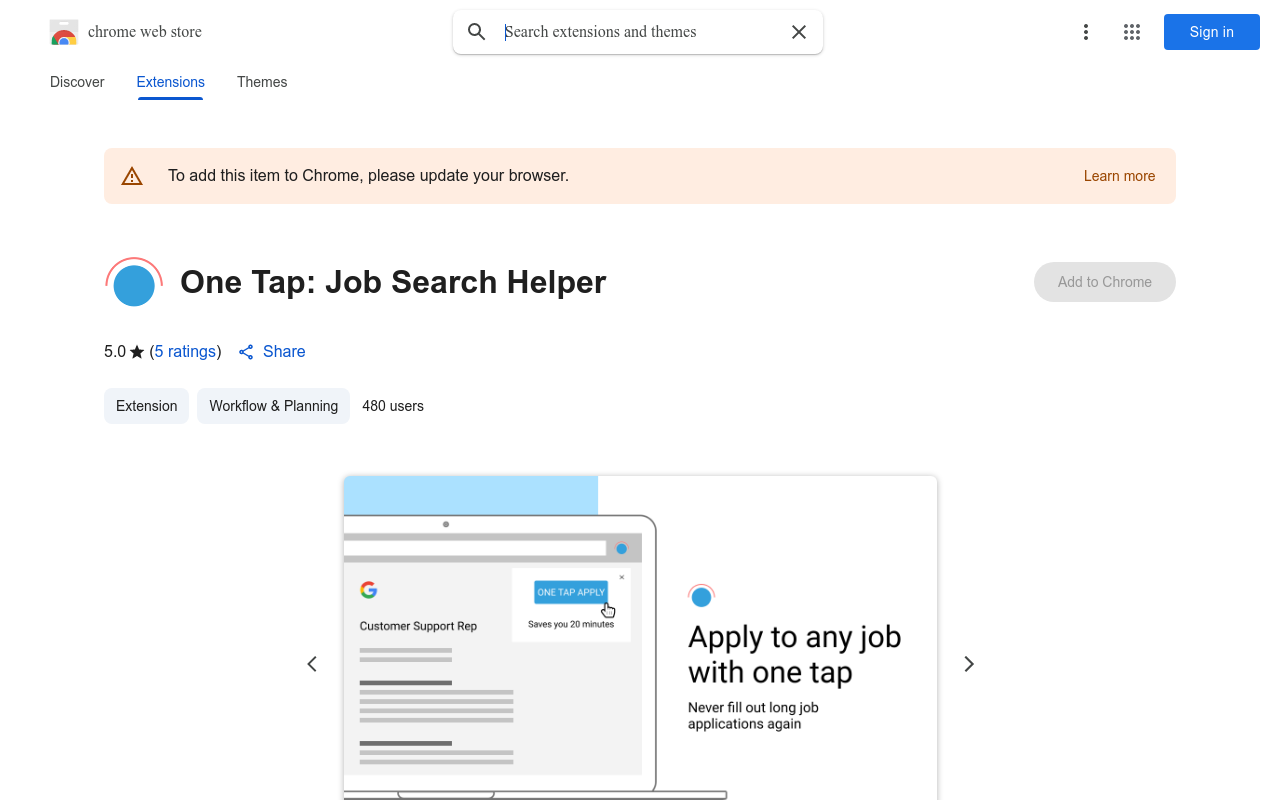 One Tap: Job Search Helper