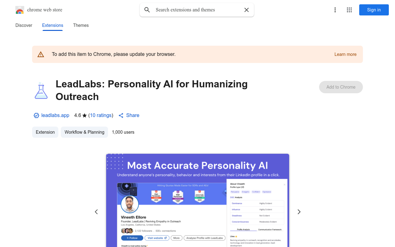 LeadLabs: Personality AI for Humanizing Outreach