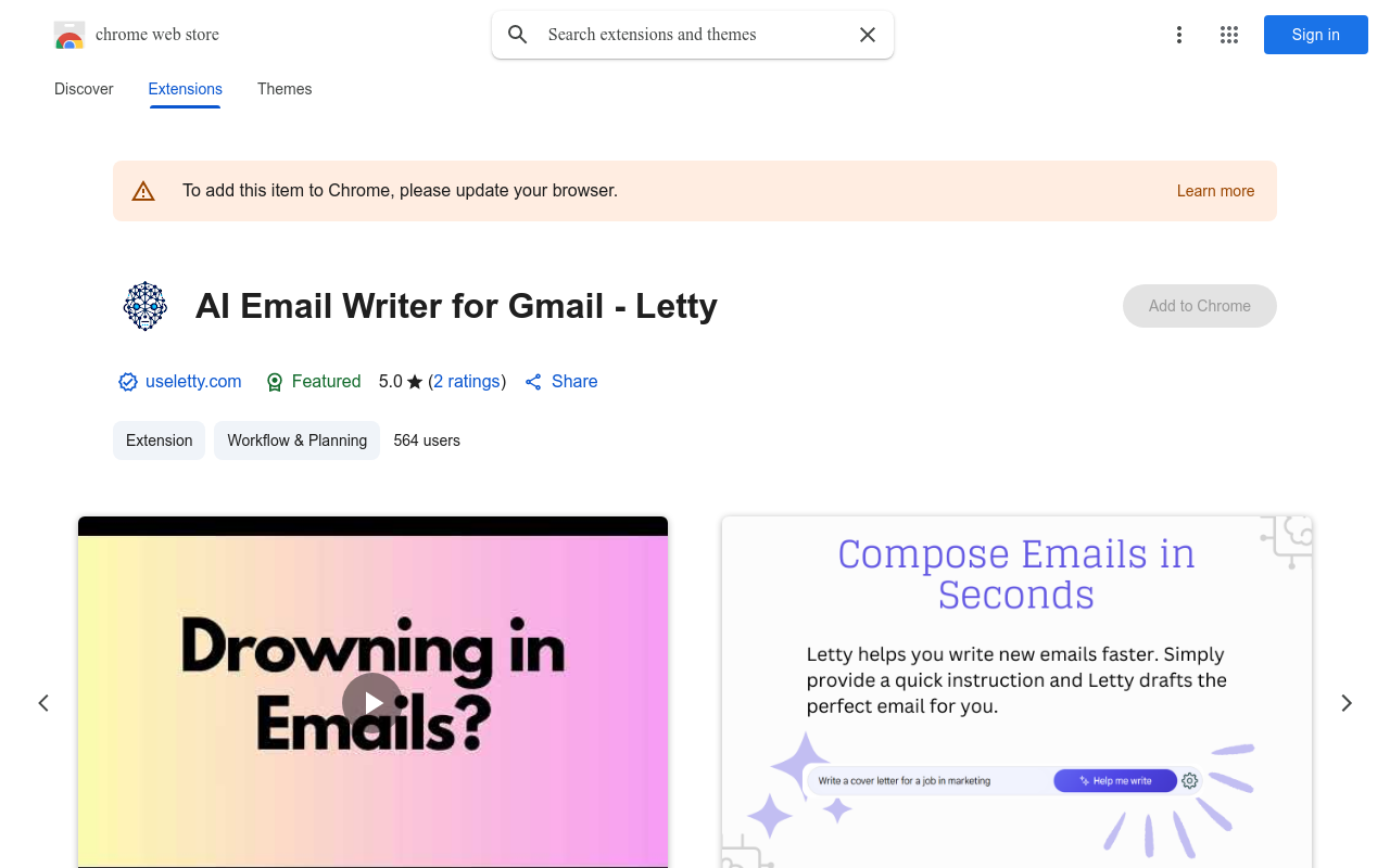 AI Email Writer for Gmail - Letty