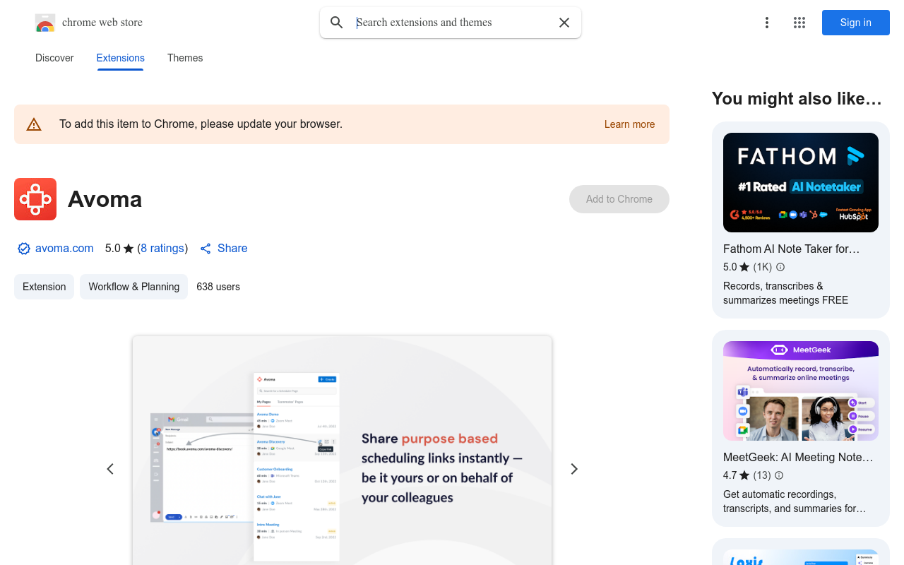 Avoma Scheduler