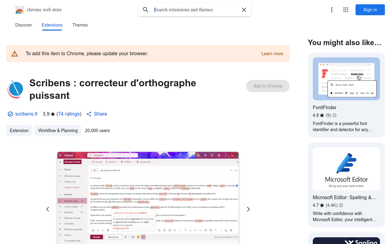 Scribens : correcteur d'orthographe puissant