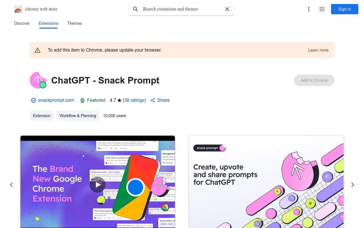 ChatGPT - Snack Prompt