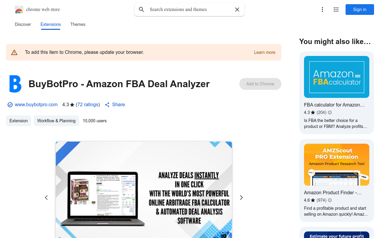 BuyBotPro - Amazon FBA Deal Analyzer