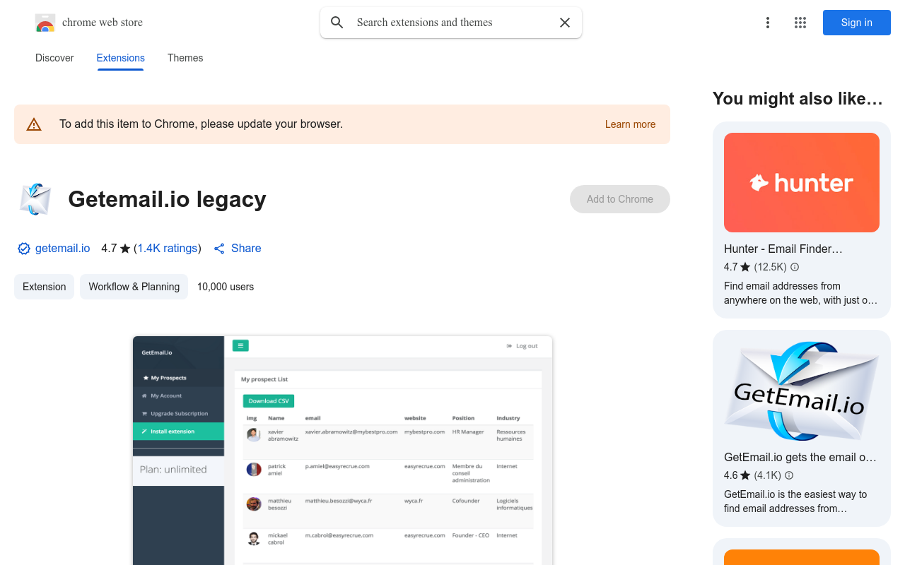 Getemail.io legacy