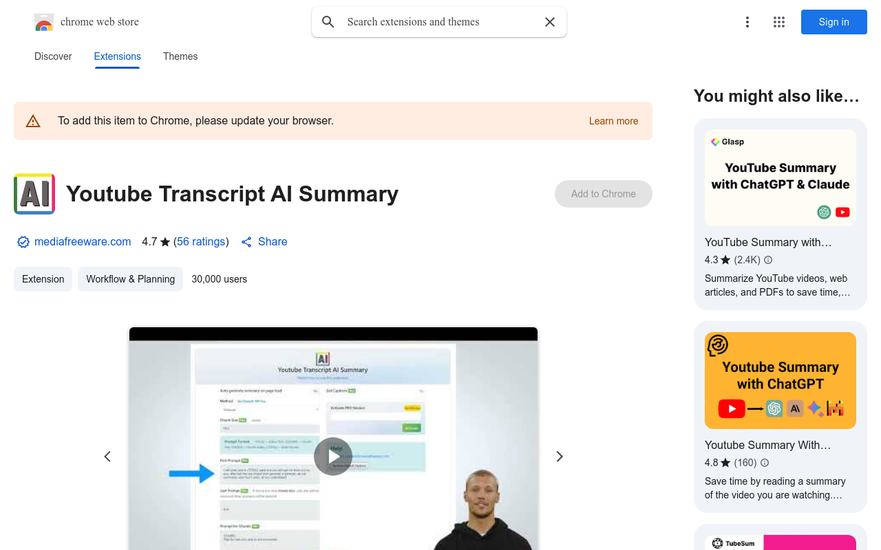 Youtube Transcript AI Summary