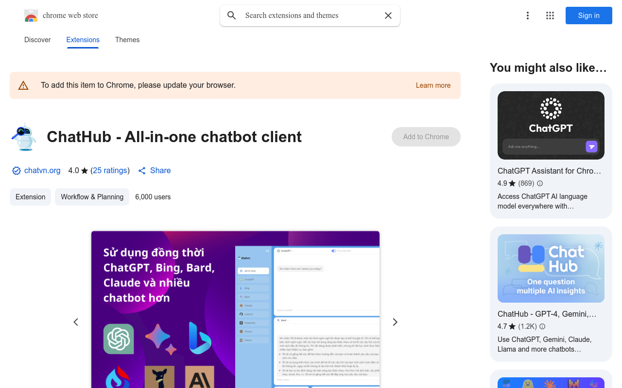 ChatHub - All-in-one chatbot client