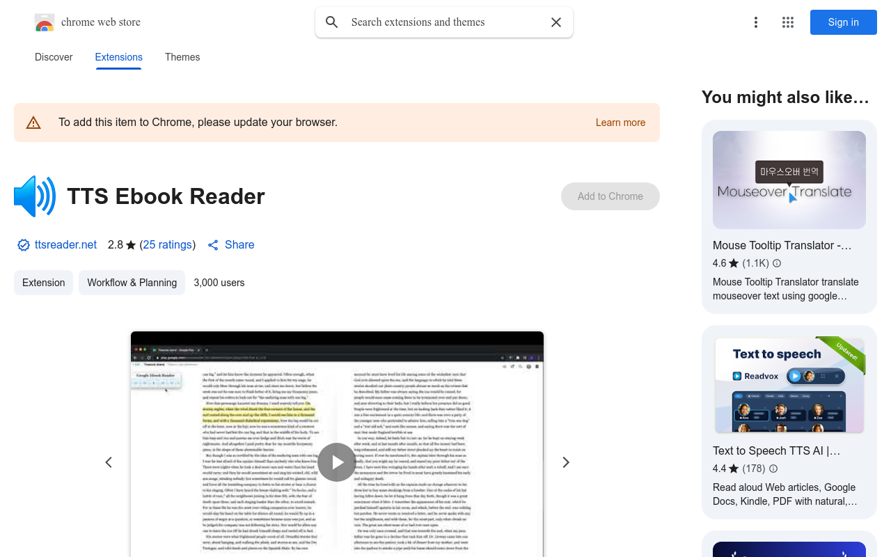 TTS Ebook Reader
