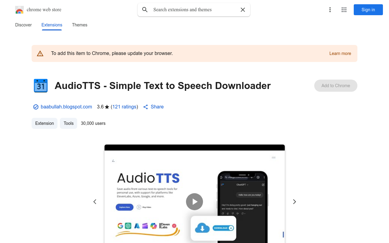 AudioTTS - Simple Text to Speech Downloader
