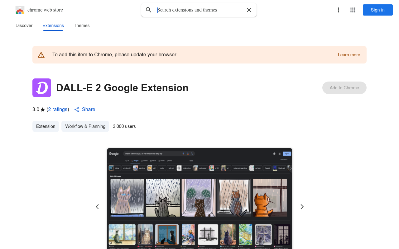 DALL-E 2 Google Extension