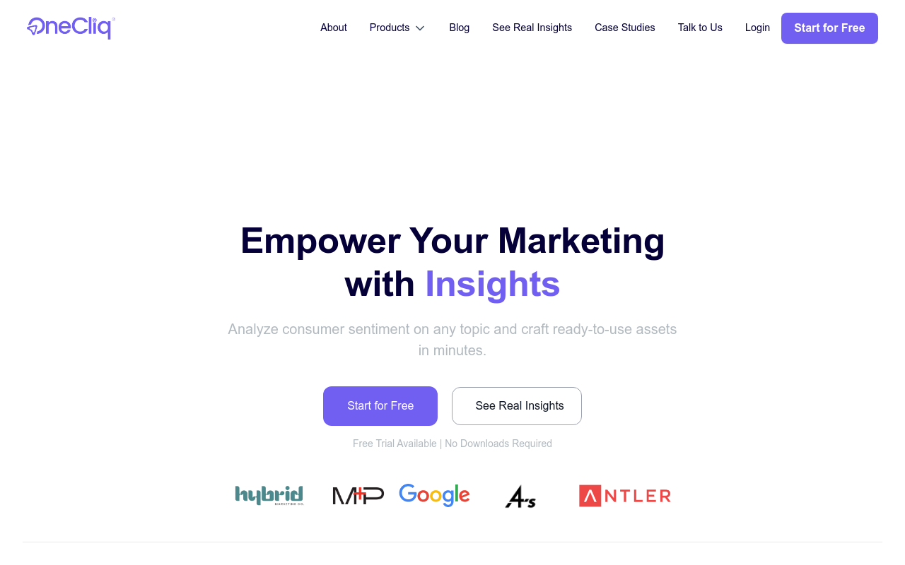 OneCliq.io AI Content Creation Genius