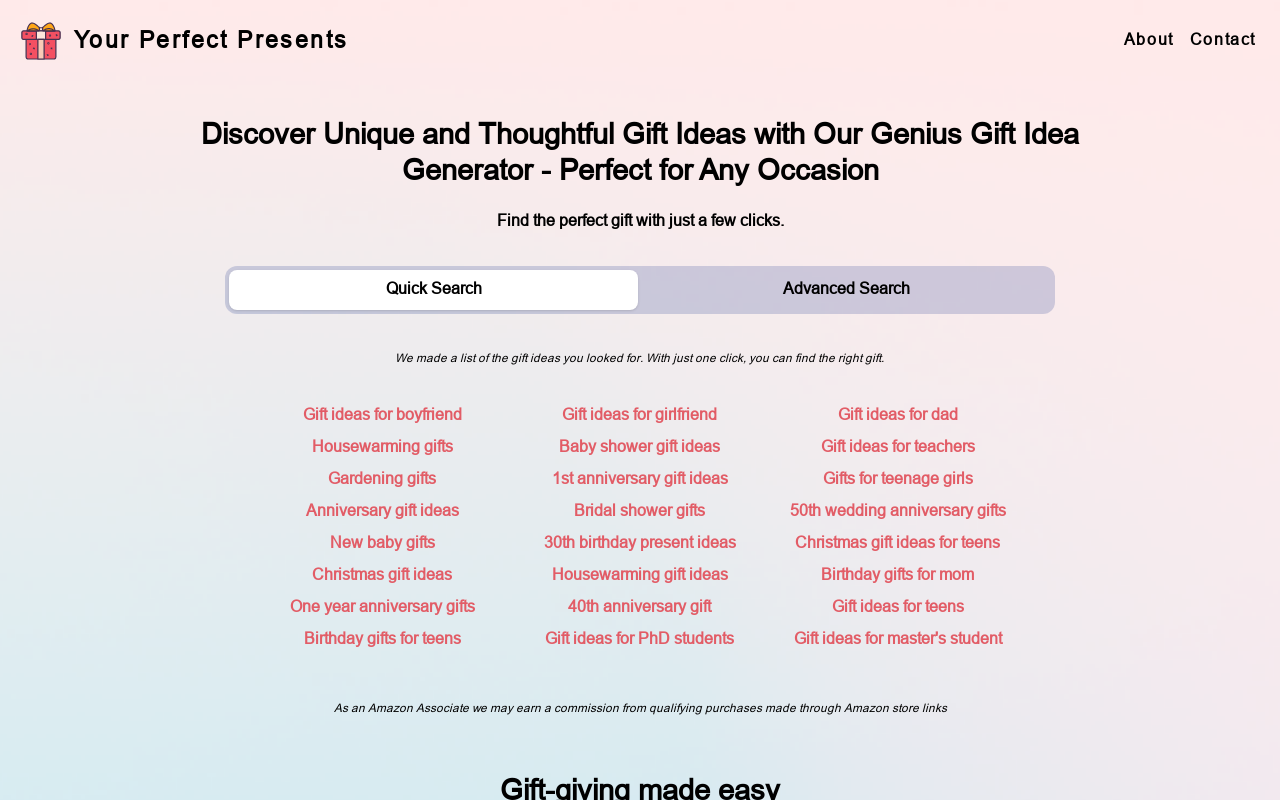 Your perfect presents