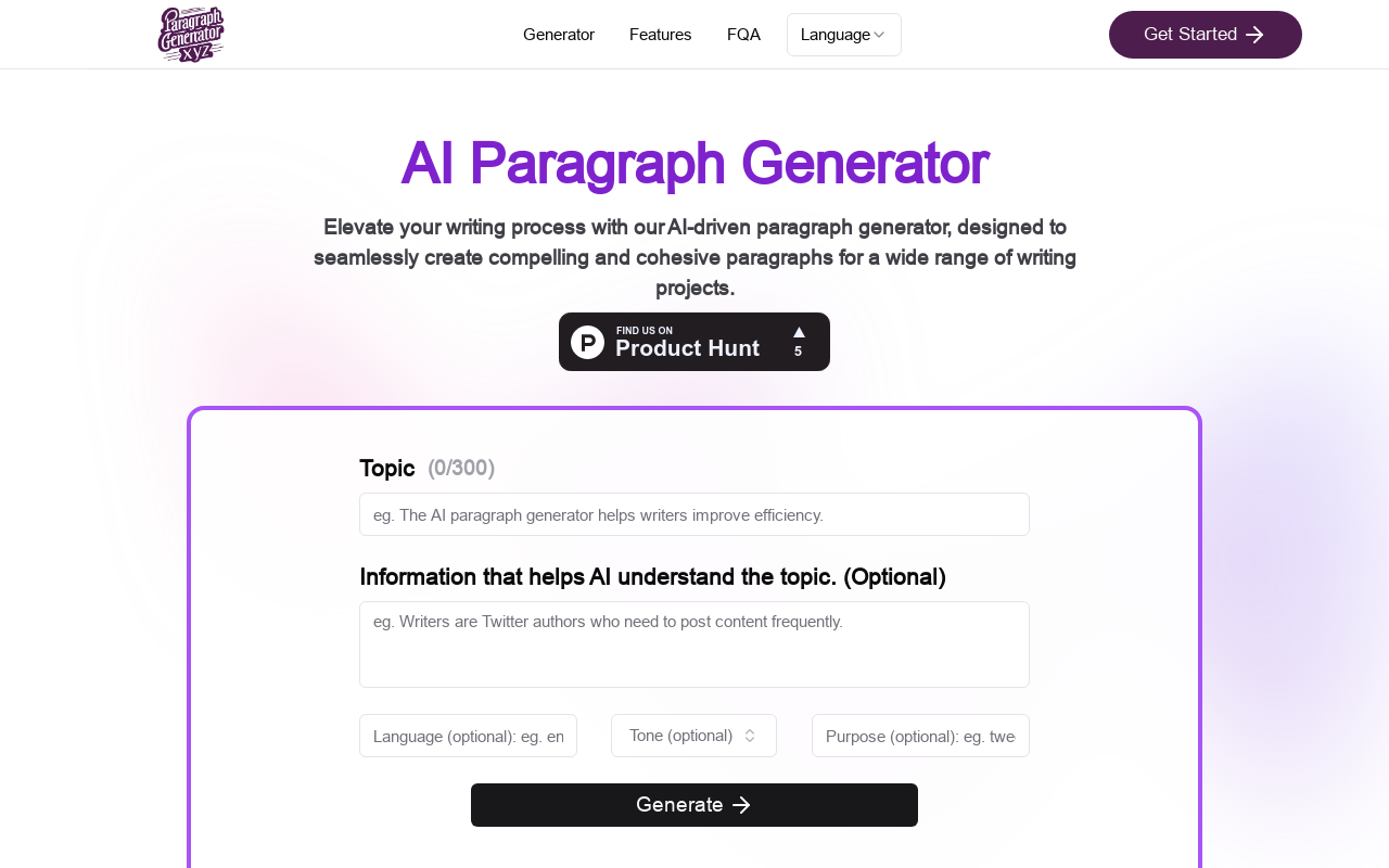 ParagraphGeneratorXYZ
