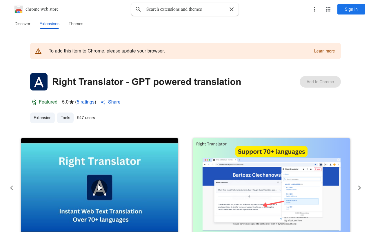 Right Translator - GPT powered translation
