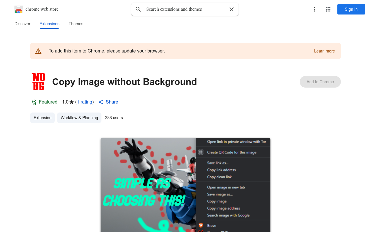 Copy Image without Background