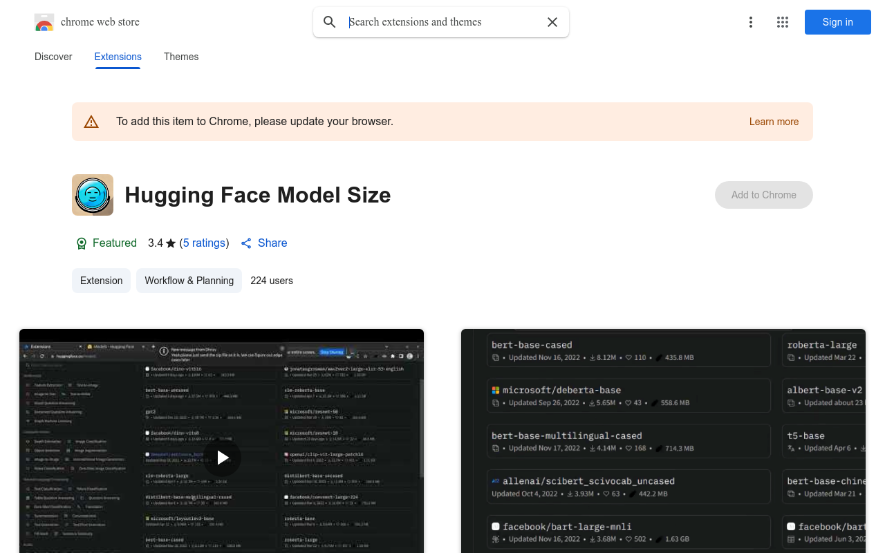 Hugging Face Model Size